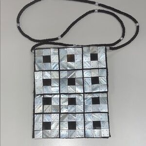 Black and White shell mother of pearl Crossbody Bag one size preowned